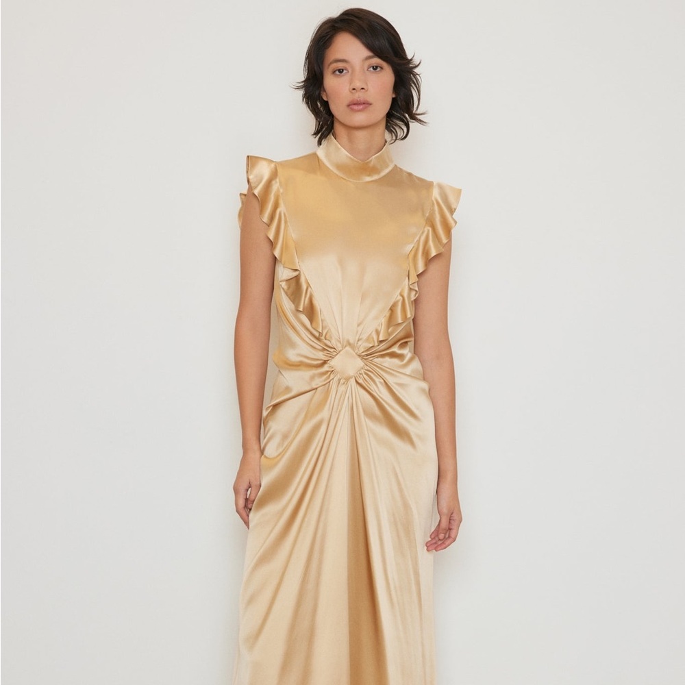 Mehtap Elaidi Star Shaped Dress with Ruffles (FR36)